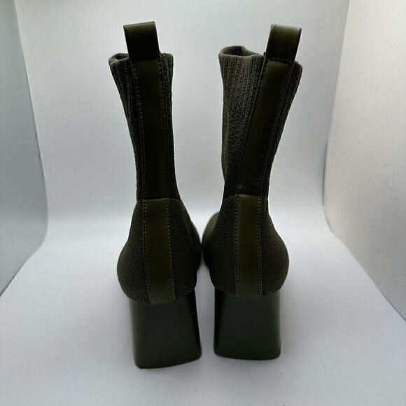 CUSHIONAIRE Women's Stretch boot +Memory Foam 8.5 WIDE OLIVE - Picture 4 of 7